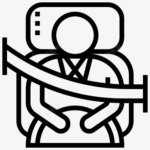 安全带带扣系紧图标svg_新图网 https://ixintu.com 保护 安全 安全带 带扣 汽车配件 系紧