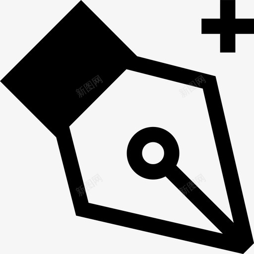 笔添加点器图标svg_新图网 https://ixintu.com 加点 图形设计 添加 绘图 编辑 设计
