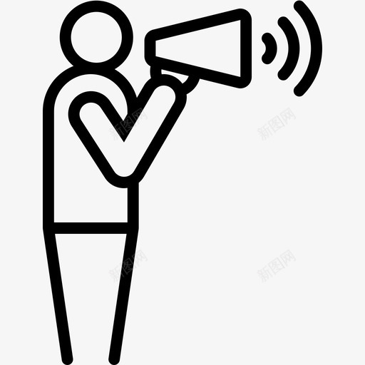 大叫大喊大叫扩音器图标svg_新图网 https://ixintu.com 大叫 大喊大叫 尖叫 扩音器