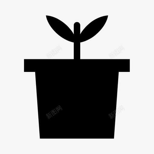 幼苗植物盆栽植物图标svg_新图网 https://ixintu.com 幼苗 植物 盆栽