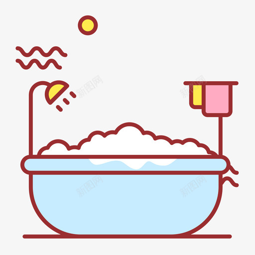 泡澡svg_新图网 https://ixintu.com 泡澡