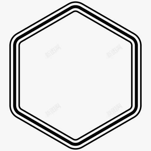 六边形框架背景形状图标svg_新图网 https://ixintu.com 六边形框架 形状 框架 背景