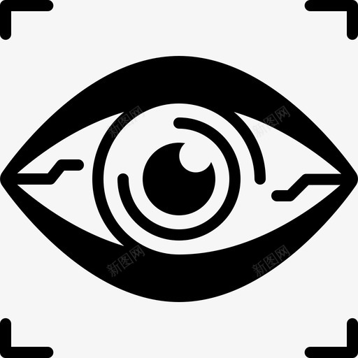 仿生隐形眼镜生物识别镜片图标svg_新图网 https://ixintu.com 仿生 生物识别 虚拟 视网膜 镜片 隐形眼镜