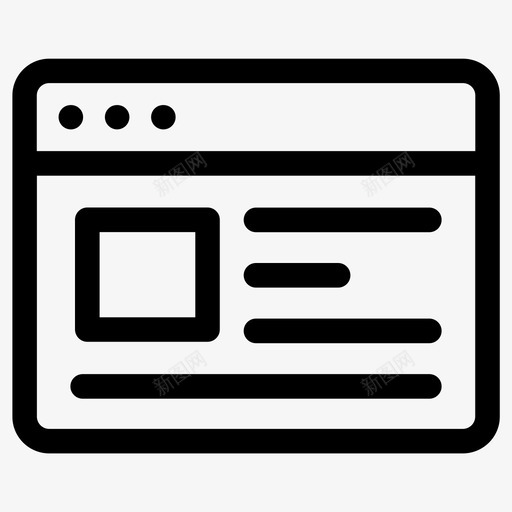 浏览器布局列表图标svg_新图网 https://ixintu.com windows 列表 屏幕 布局 浏览器 网页