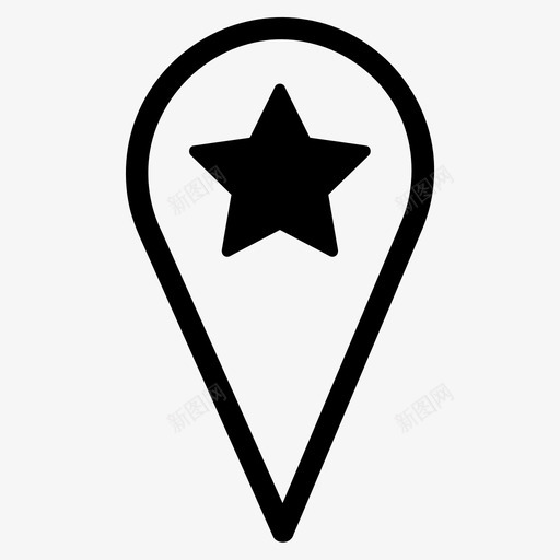 位置地址地图针图标svg_新图网 https://ixintu.com 位置 地图针 地址 地点 星 等级