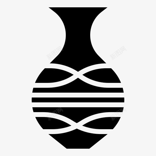古董艺术和装饰图标svg_新图网 https://ixintu.com 博物馆 博物馆雕刻 古董 艺术和设计 花瓶 装饰