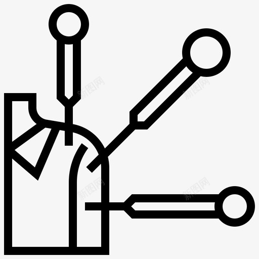针灸中医医学图标svg_新图网 https://ixintu.com spaelementline1 中医 医学 治疗 针刺 针灸