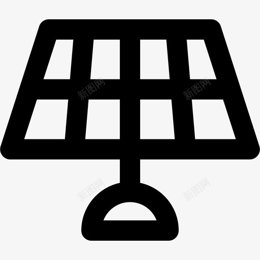 太阳能电池板智能家居45线性图标svg_新图网 https://ixintu.com 太阳能 智能家居 电池板 线性