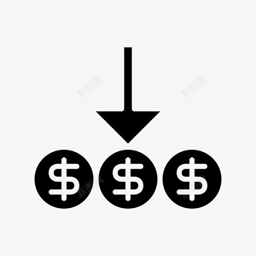 金钱收入财务图标svg_新图网 https://ixintu.com 收入 财务 金钱