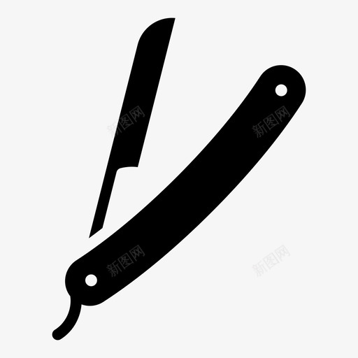 剃须刀理发店刀片图标svg_新图网 https://ixintu.com 刀片 剃须刀 理发 理发店