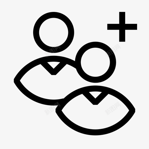 添加朋友组人图标svg_新图网 https://ixintu.com 人 新组 添加朋友 移动 移动基本 组