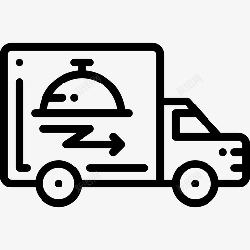 送餐外卖运输图标svg_新图网 https://ixintu.com 卡车 外卖 运输 送餐