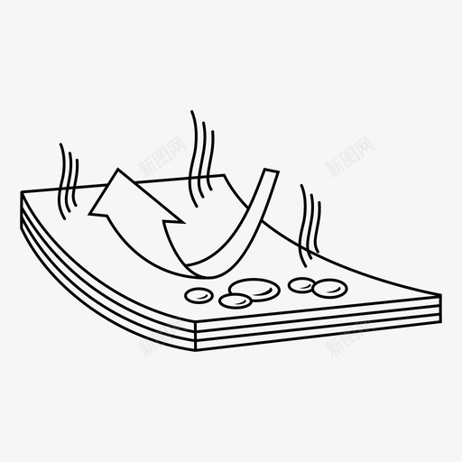 膜织物分层材料防水图标svg_新图网 https://ixintu.com 分层 挡风 材料 玻璃 织物 防水