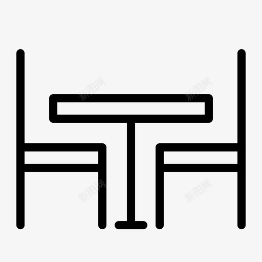 桌子椅子约会图标svg_新图网 https://ixintu.com 家具 晚餐 桌子 椅子 约会 轮廓
