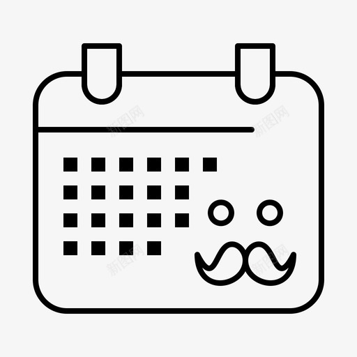 日历爸爸父亲图标svg_新图网 https://ixintu.com 日历 父亲 父亲节 爸爸