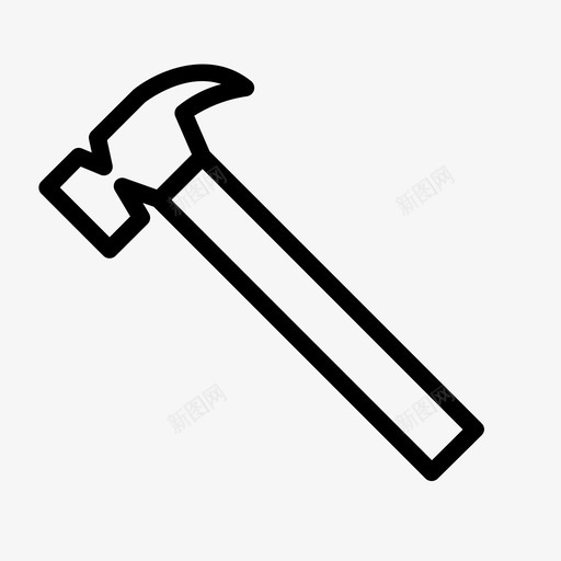 锤子建筑承包商图标svg_新图网 https://ixintu.com 工业 工具结构 建筑 承包商 设备 锤子