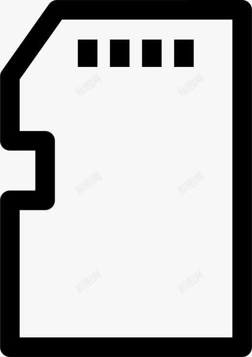 存储卡磁盘microsd图标svg_新图网 https://ixintu.com microsd sd卡 存储 存储卡 磁盘