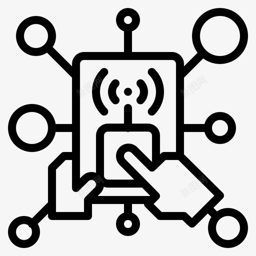 应用互联网移动图标svg_新图网 https://ixintu.com 互联网 应用 技术 移动 网络