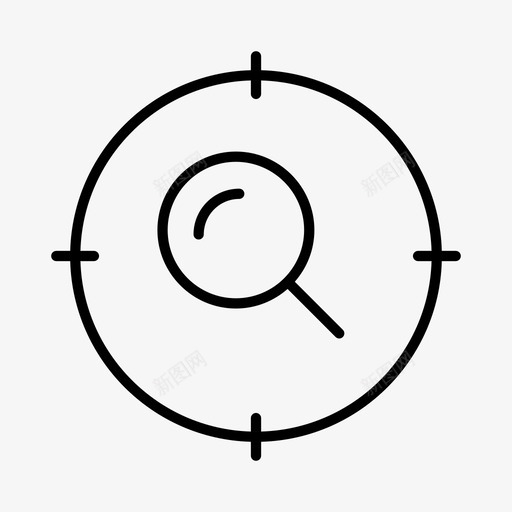 搜索受众人口统计图标svg_新图网 https://ixintu.com 人口统计 受众 搜索 电子商务 目标 结果 网站