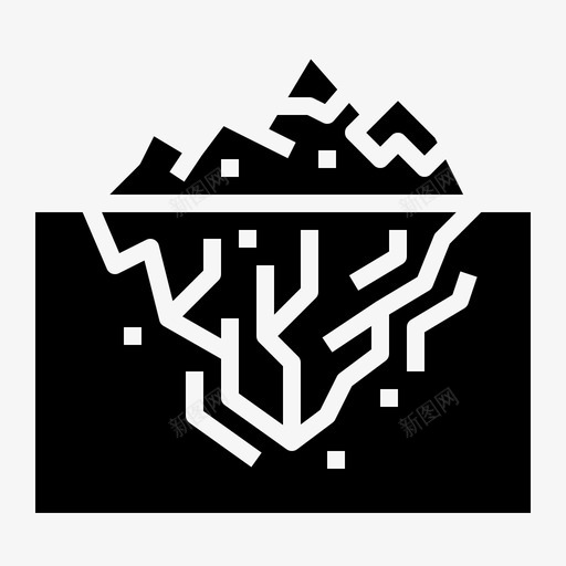 冰山自然极地图标svg_新图网 https://ixintu.com 冬季 冰山 图标 极地 纯色 自然