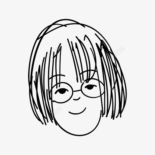 微笑化身表情符号图标svg_新图网 https://ixintu.com 化身 女孩 微笑 快乐 脸 表情 表情符号