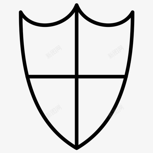 屏蔽保护安全图标svg_新图网 https://ixintu.com 保护 安全 屏蔽 计算机技术加粗线集50