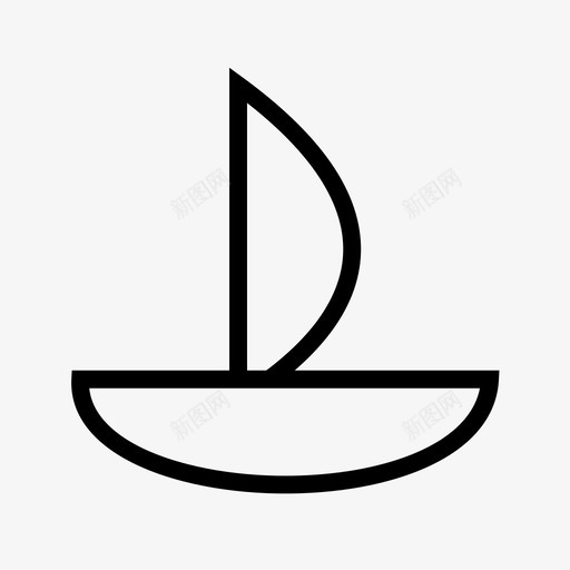 帆船小船游艇图标svg_新图网 https://ixintu.com 小船 帆船 游艇