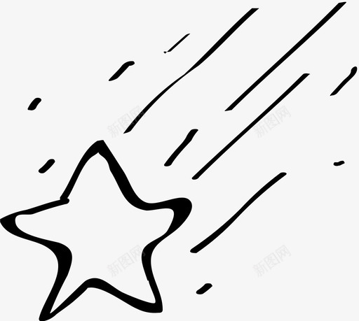 手绘流星绘制流星图标svg_新图网 https://ixintu.com 太空 手绘 手绘太空图标 手绘流星 流星 绘制