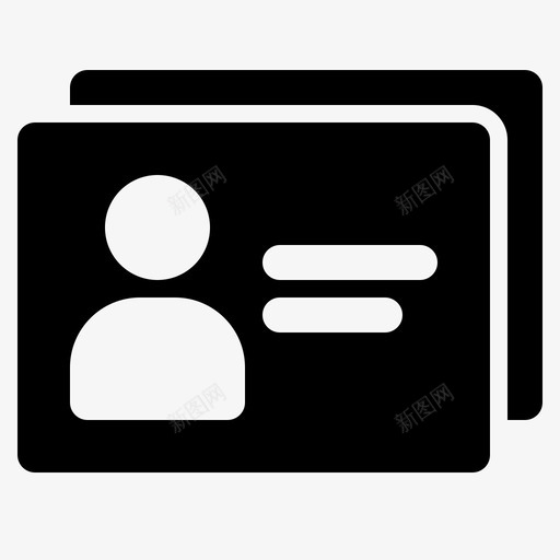联系人卡片身份图标svg_新图网 https://ixintu.com canoopi 个人资料 卡片 号码 应用程序 移动 联系人 身份