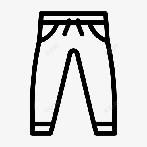 慢跑裤衣服裤子图标svg_新图网 https://ixintu.com 慢跑 衣服 裤子