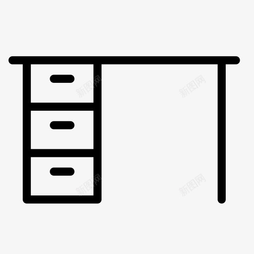 办公桌办公室办公家具图标svg_新图网 https://ixintu.com 办公室 办公家具 办公桌