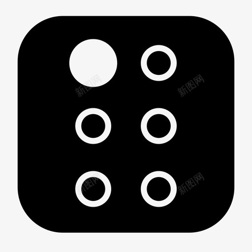 字母a字母表盲文图标svg_新图网 https://ixintu.com 字母 字母表 按钮 盲文