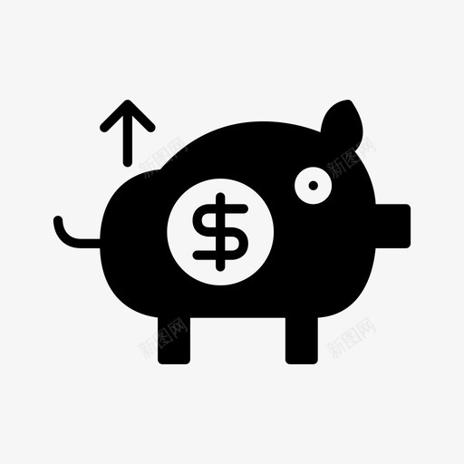 银行信贷小猪图标svg_新图网 https://ixintu.com 信贷 储蓄 小猪 金融 银行