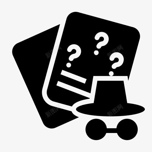隐藏文件黑客秘密图标svg_新图网 https://ixintu.com 安全 文件类型字形 未知 秘密 隐藏文件 黑客