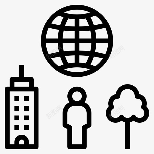 环境城市生态图标svg_新图网 https://ixintu.com 人口 人类 地球 城市 环境 生态 过剩