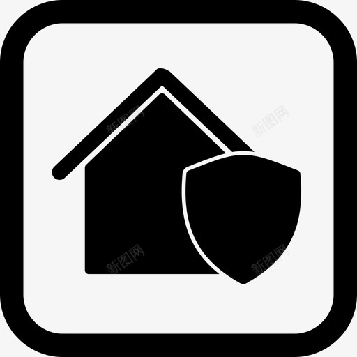 保障房房屋保险房屋保护图标svg_新图网 https://ixintu.com 保护 保险 保障 房地产 房屋 盾牌