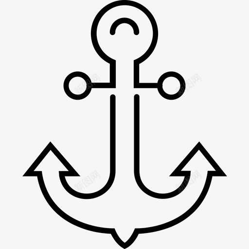 锚锚链哥伦布图标svg_新图网 https://ixintu.com 哥伦布 锚链