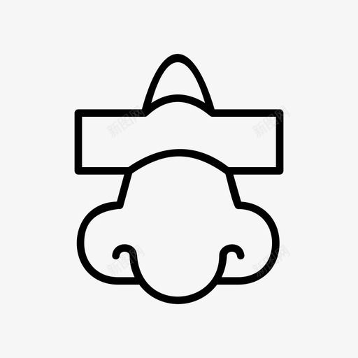 鼻绷带愈合医疗保健图标svg_新图网 https://ixintu.com 医疗保健 康复 愈合 手术 石膏 绷带