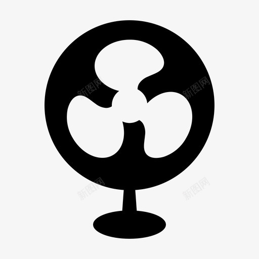 风扇空气鼓风机图标svg_新图网 https://ixintu.com 电子 电子设备字形 空气 风扇 鼓风机