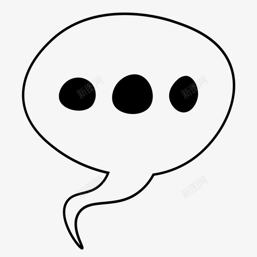 消息点通信传入图标svg_新图网 https://ixintu.com 传入 消息点 通信