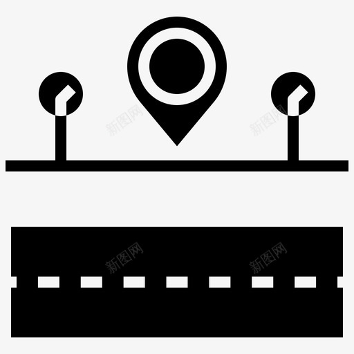 路边公路小路图标svg_新图网 https://ixintu.com 交通 公路 地图 小路 符号 路边