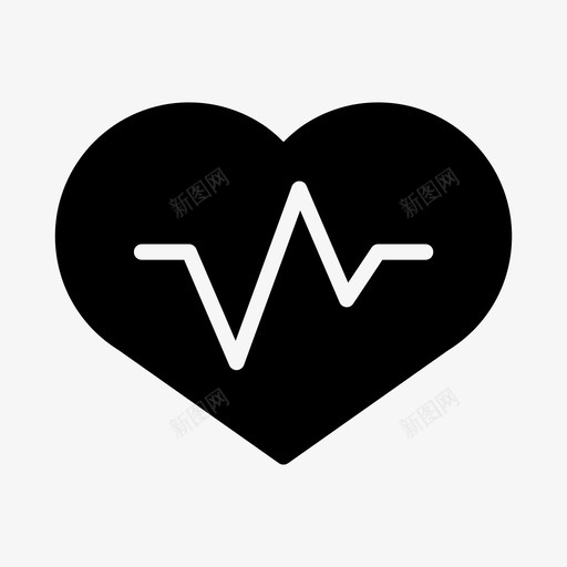 活动跳动扭曲图标svg_新图网 https://ixintu.com 健康固体 扭曲 活动 脉搏 跳动