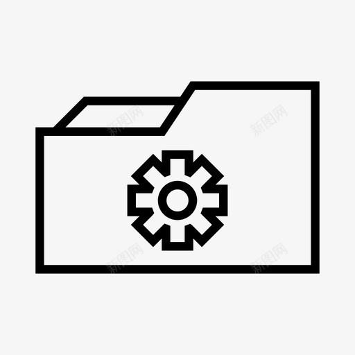 文件夹业务配置图标svg_新图网 https://ixintu.com 业务 办公室 文件夹 设置 配置