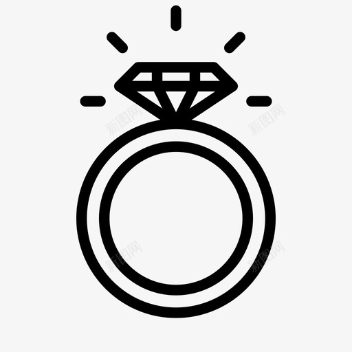 戒指钻石未婚夫图标svg_新图网 https://ixintu.com 婚礼 戒指 未婚夫 结婚 钻石 闪亮