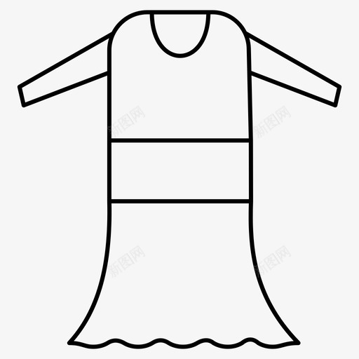 上衣衣服连衣裙图标svg_新图网 https://ixintu.com 上衣 套装 时尚 服装 细线 衣服 连衣裙