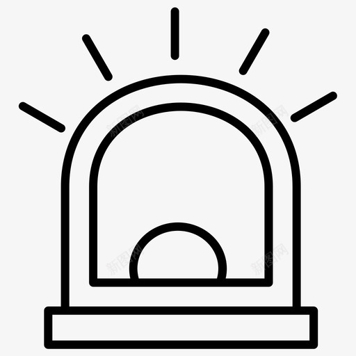 警报灯警报器图标svg_新图网 https://ixintu.com 安全粗体线设置71 灯 警报 警报器