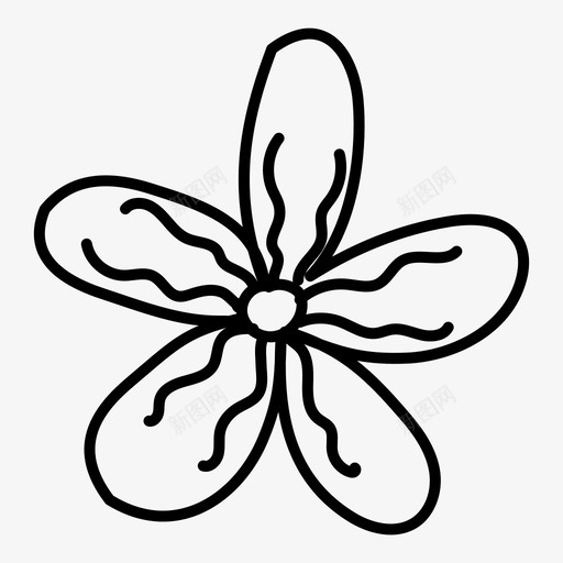 花抽象草图标svg_新图网 https://ixintu.com 抽象 植物 自然 花 草