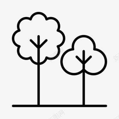 树木环境绿色植物图标图标