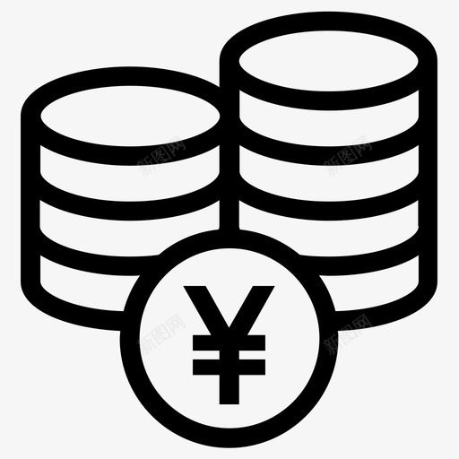 日元硬币日本图标svg_新图网 https://ixintu.com 日元 日本 硬币 货币