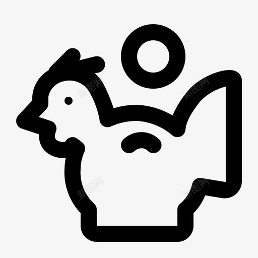 小鸡银行金融图标svg_新图网 https://ixintu.com 小鸡 金融 银行